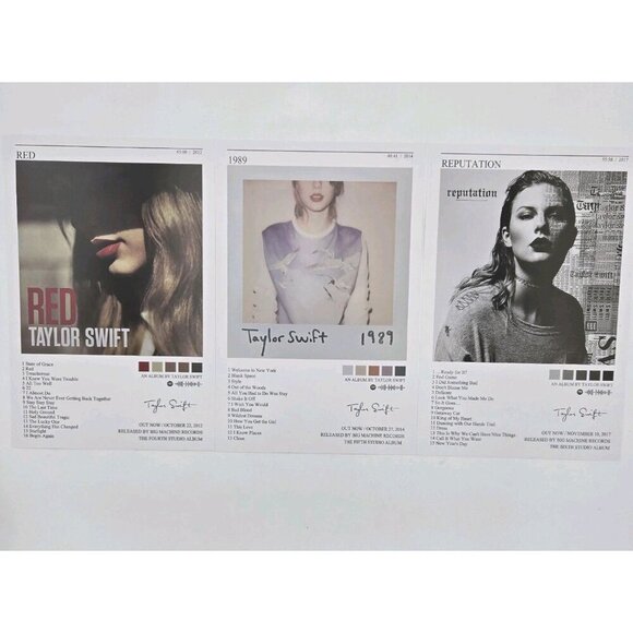 Taylor Swift 8 x 12 Album Cover Posters Set Of 14 New Tour Bedroom Decor Swiftie - Picture 3 of 6